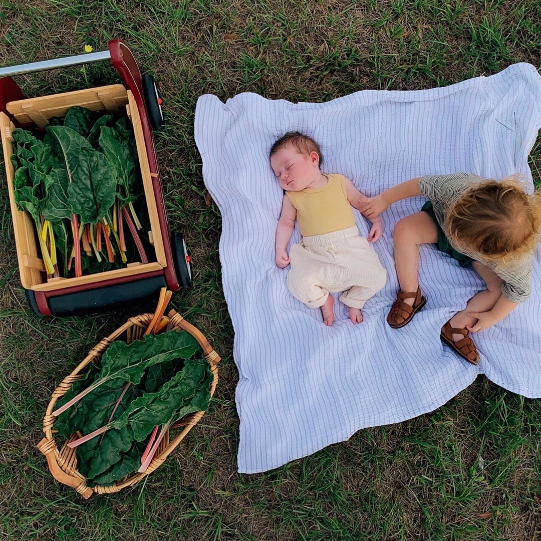 children on blanket